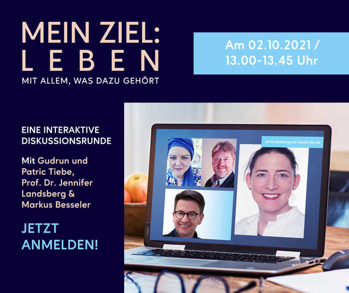 Leben mit Hautkrebs: Hinweis zur Anmeldung für den Patientenkongress